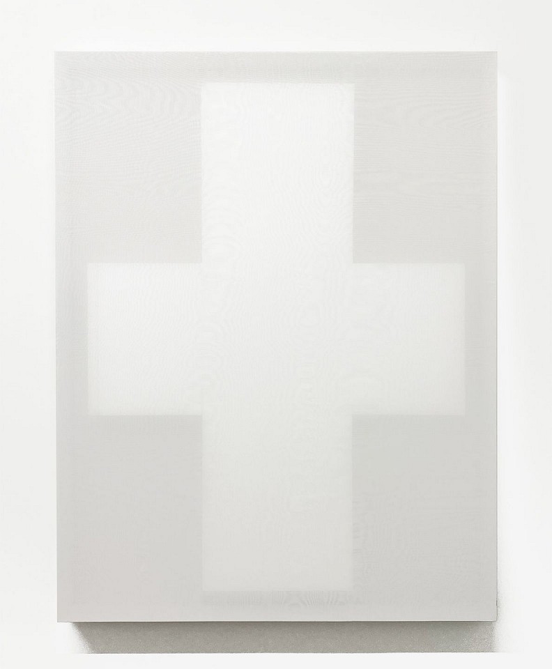 Don Maynard
Large White Cross, 2023
MAY424
mixed media on wood panel with voile fabric, 53 x 41 1/4 x 2 1/2 inches