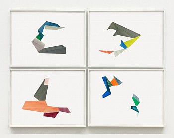 Agnes Barley -&nbsp;Works on Paper Installation, 2024 acrylic  on paper 22 x 30 inch paper / 25 x 33 inch frames / 57 x 72 inch group