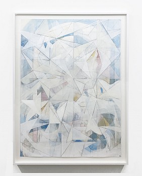 Work: Arch, 2024 mixed media on paper 58 x 40 inches / 63 1/2 x 46 inches framed GER173