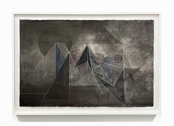 Work: Moonlight, 2024 mixed media on paper 26 x 40 inches / 31 1/2 x 44 1/2 inches framed GER178