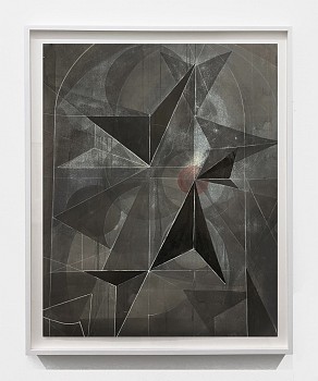 Work: Portal, 2024 mixed media on paper 30 x 22 inches / 33 1/2 x 25 1/2 inches framed GER180