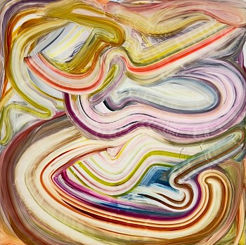 Fran O&#039;Neill - in between, 2024 oil on canvas 72 x 72 inches ONEI128