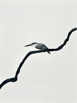 Shelley Reed (LA) -&nbsp;Poised, 2024 oil on paper 30 x 22 1/2 inches ree313