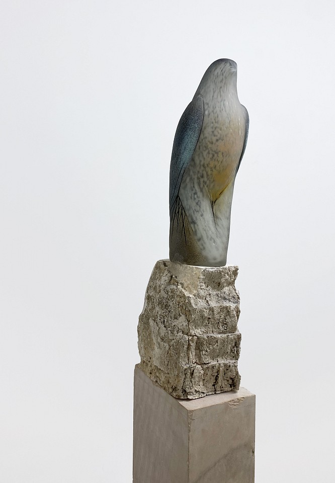 Jane Rosen
Sahara Tall Girl, 2024
ROSEN331
hand blown pigmented glass on Travertine and marble, 77 x 12 x 23 inches / Bird: 16 x 4 x 6 inches, Stone: 10 x 6 x 8 inches, Base 1: 44 x 6 x 9 inches, Base 2: 5 x 8 x 14 inches, Base 3: 2 x 12 x 23 inches