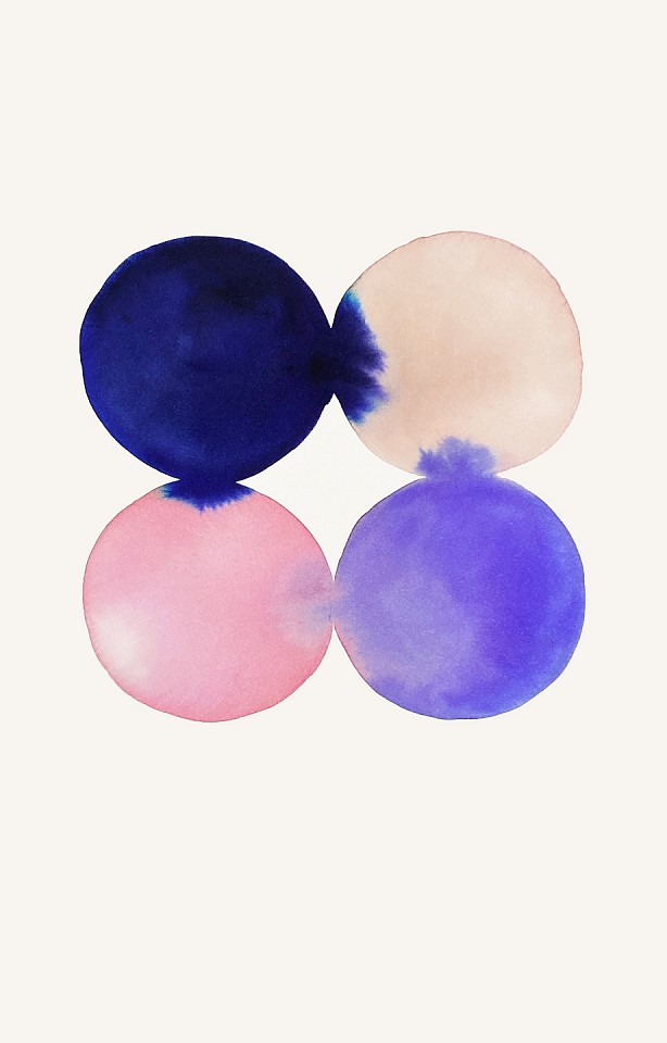 Lourdes Sanchez
4 touching circles (violet, deep blue and pinks), 2023
SANCH1032
ink, watercolor and pencil on paper, 18 x 11 inches