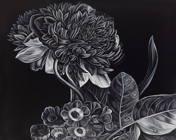 Work: Shelley Reed Bouquet 3 (after van Huysum), 2025 oil on canvas 16 x 20 inches ree334