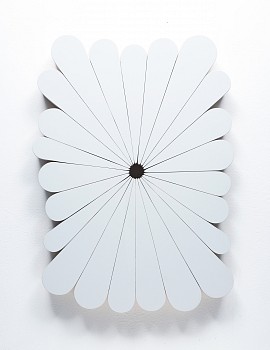 Work:&nbsp;Andrew Zimmerman White, 2025 Automotive paint on wood 21 1/2 x 15 1/2 x 2 inches ZIM1215