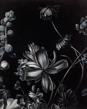 Work:&nbsp;Bouquet 4 (after van Huysum), 2025 oil on canvas 20 x 16 inches ree340