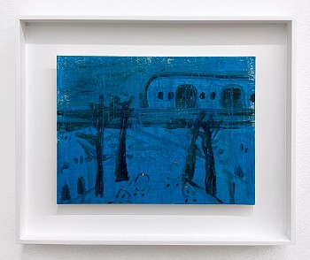 Work:&nbsp;Study for F train on Smith, 2022 oil on paper 9 x 12 inches / 13 1/2 x 16 1/2 inches framed LYN974