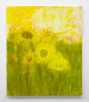Work:&nbsp;Sunflowers in Heat, 2025 oil on canvas 36 x 30 inches LYN979