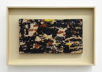 Sean Noonan -&nbsp;Raw Graphite, 2022 oil on found wood 6 1/2 x 12 inches / 11 x 16 1/2 inches framed noon066