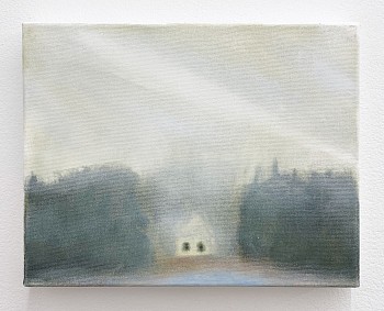 Kathryn Lynch -&nbsp;House in Fog, 2025 oil on canvas 11 x 14 inches LYN981